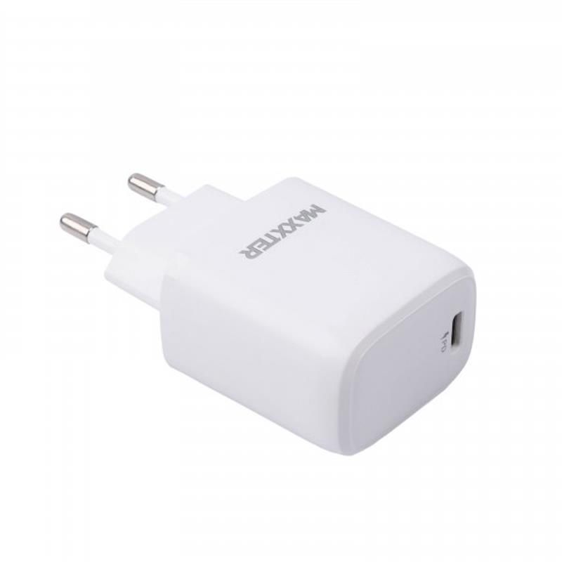 Сетевое зарядное устройство Maxxter (1USBх3А) QC3.0 White + кабель Lightning (WC-PD-CtL-01)