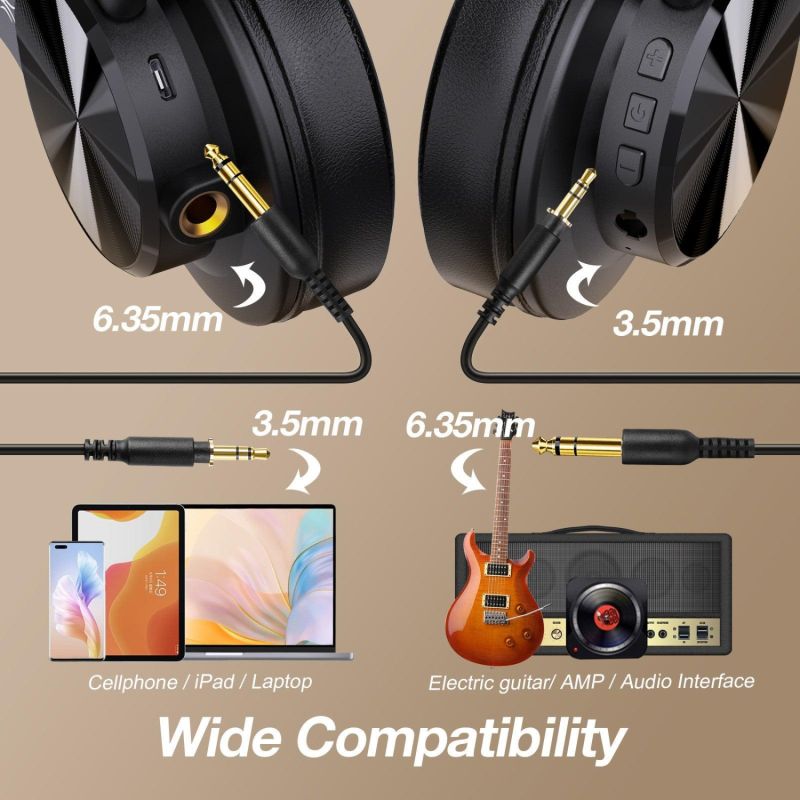 Гарнітура OneOdio Fusion A70, Bluetooth+3,5мм/6,35мм, Black (A70 Black)