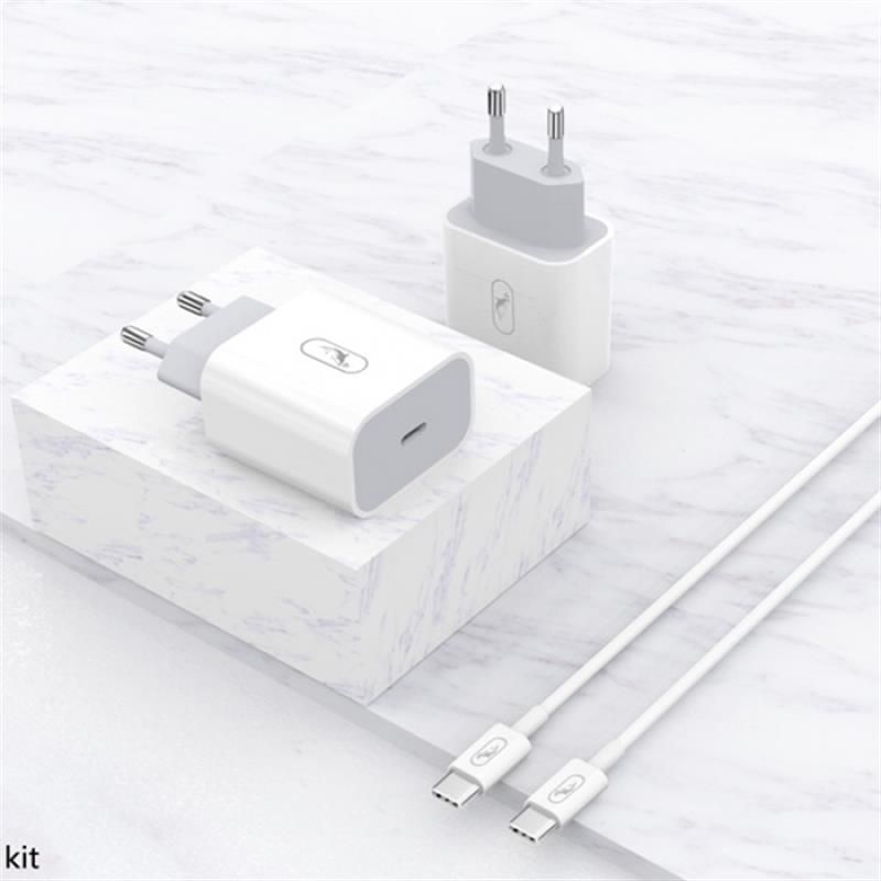 Зарядное устройство SkyDolphin SC18EL PD2.0 (1USB-С, 3A) White + кабель Lightning (MZP-000156)