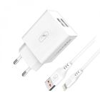 Зарядное устройство SkyDolphin SC30L (2USB, 2.1A) White + кабель Lightning (MZP-000112)