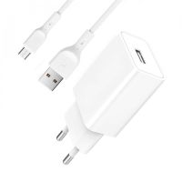 Зарядний пристрій SkyDolphin SC36V (1USB, 2.4A) White + кабель microUSB (SDMZP-000118)