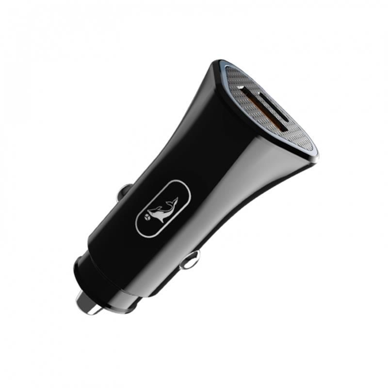 Автомобильное зарядное устройство SkyDolphin SZ16L PD+QC3.0 (2USB, 3.1A) Black + кабель Lightning (SDAZP-000088)