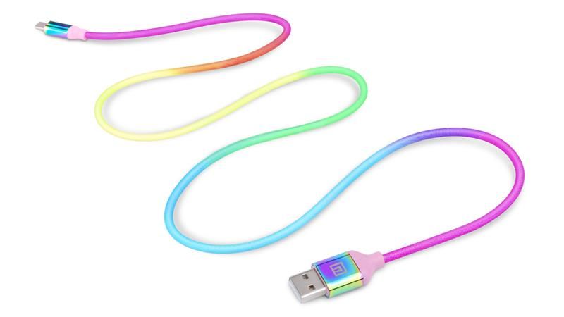 Кабель REAL-EL Premium USB - USB Type-C (M/M), 1 м, Rainbow (EL123500050)