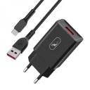 Зарядное устройство SkyDolphin SC36V (1USB, 2.4A) Black + кабель microUSB (SDMZP-000176)