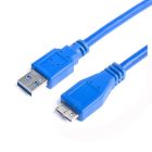 Кабель Prologix для внешних жёстких дисков USB-A 3.0 для USB Micro-B 0,5 м, 5 Гбит/с, синий (PR-USB-P-12-30-05m)