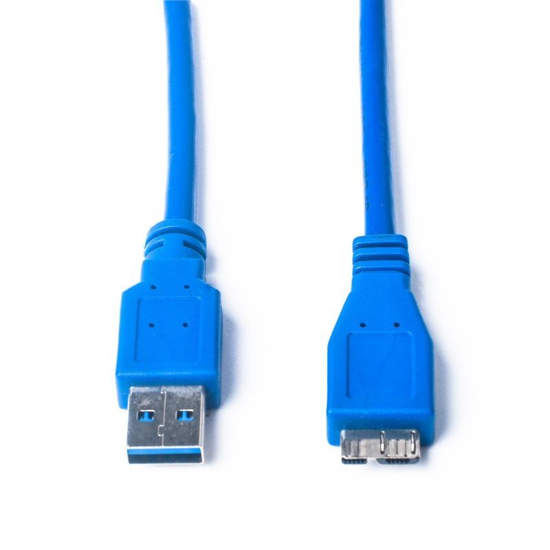 Кабель Prologix для внешних жёстких дисков USB-A 3.0 для USB Micro-B 1,8 м, 5 Гбит/с, синий (PR-USB-P-12-30-18m)
