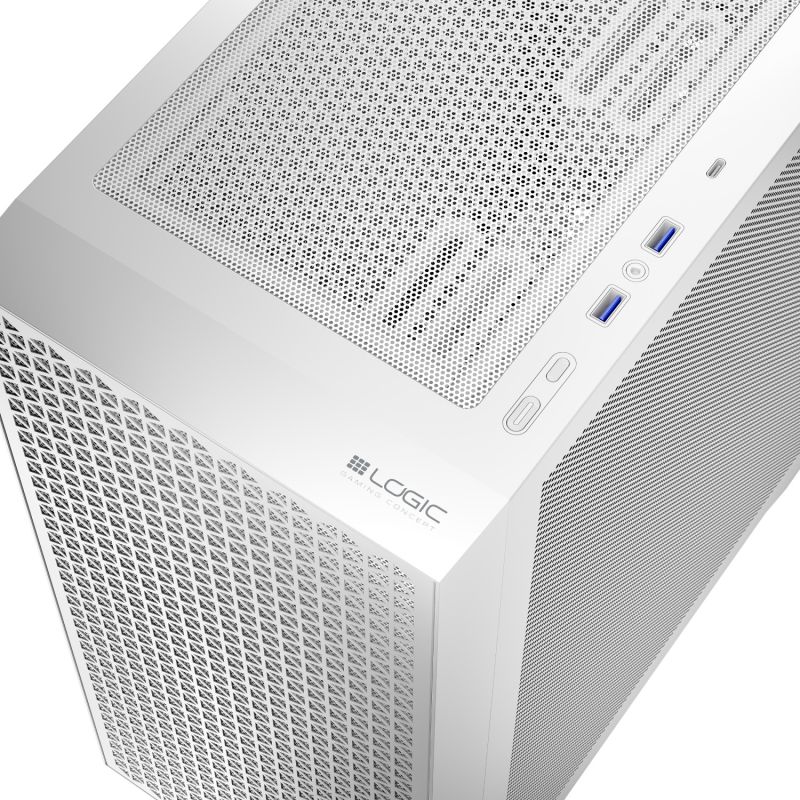 Корпус LogicConcept DART PRO MIDI WHITE MESH fans 4x120mm без БЖ ATX (AT-DART-PRO-0000-20)