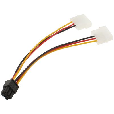 Кабель живлення для відеокарти  6-pin to 2x4-pin F Molex (S0111)