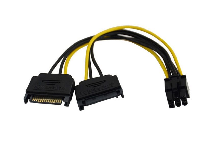 Кабель живлення для відеокарти  6pin Male - 2хSATA Male (S0409)