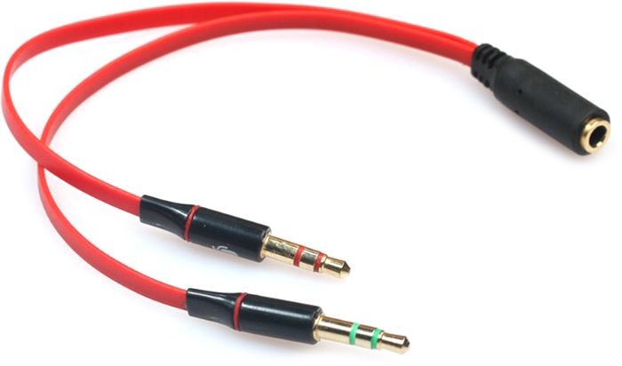 Перехідник Audio Jack TRRS F -> 2xM (Audio+MIC) (B00643)