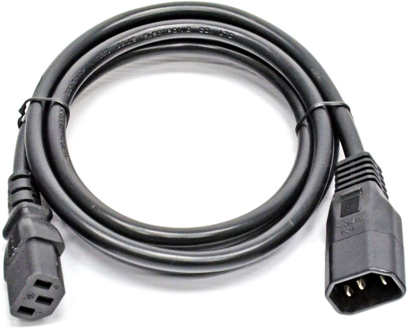 Кабель живлення 220В 1.8 м, 1,5мм2 С13-С14 (подовжувач) Kingda (PC6063-1.8M)