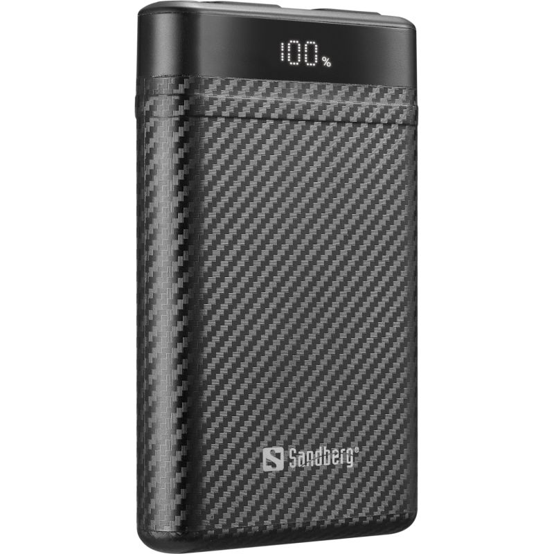 УМБ Sandberg 10000mAh 20W PD Survivor Nano Powerbank 2xUSB-C IN/OUT, IPX8 (421-32)