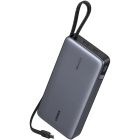 УМБ Ugreen 25000mAh 165W PD3.1/QC, USB-A,USB-С IN/OUT, with built in 2xUSB-C cables (PB552) Gray (55995B)