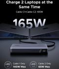 УМБ Ugreen 25000mAh 165W PD3.1/QC, USB-A,USB-С IN/OUT, with built in 2xUSB-C cables (PB552) Gray (55995B)
