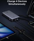 УМБ Ugreen 25000mAh 165W PD3.1/QC, USB-A,USB-С IN/OUT, with built in 2xUSB-C cables (PB552) Gray (55995B)