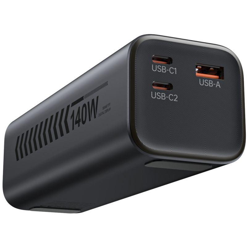 УМБ Choetech 27000mAh 140W PD5.0,QC3.0, USB-A, 2xUSB-C In/Out, TFT Display, black (B670-CCGY)