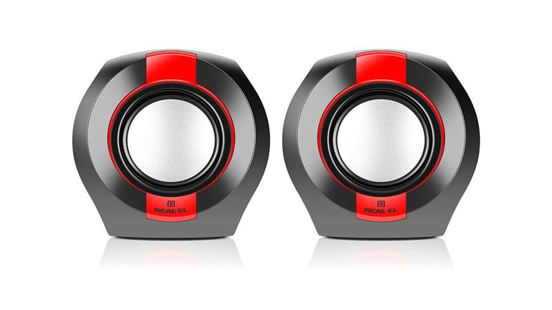 Акустична система REAL-EL S-50 Black/Red (EL121100008)