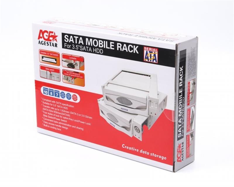 Внутренний карман AgeStar SATA HDD 3.5" Power Slide Switch, Black (SR3P-SW-1F(BLACK))