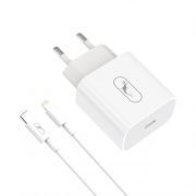 Мережевий зарядний пристрій SkyDolphin SC38T (USB TYPE-Cx2.4A) White + кабель Lightning (MZP-000182)