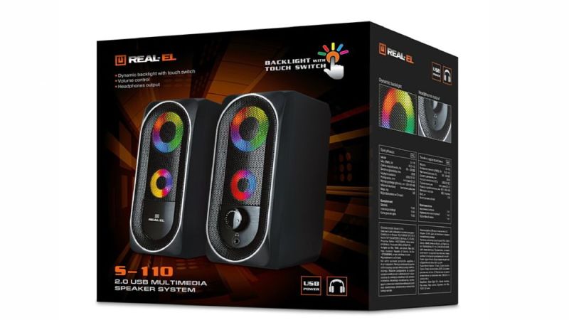 Акустична система REAL-EL S-110 Black (EL121100009)