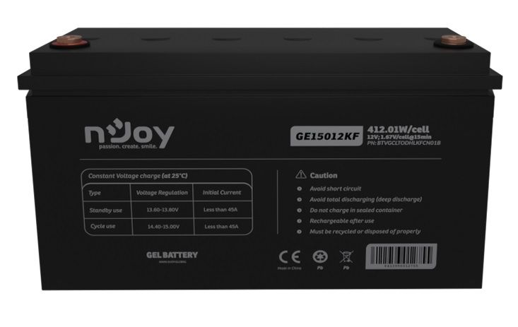 Аккумуляторная батарея Njoy 12V 150AH (BTVGCLTODHLKFCN01B) GEL (GE15012KF)