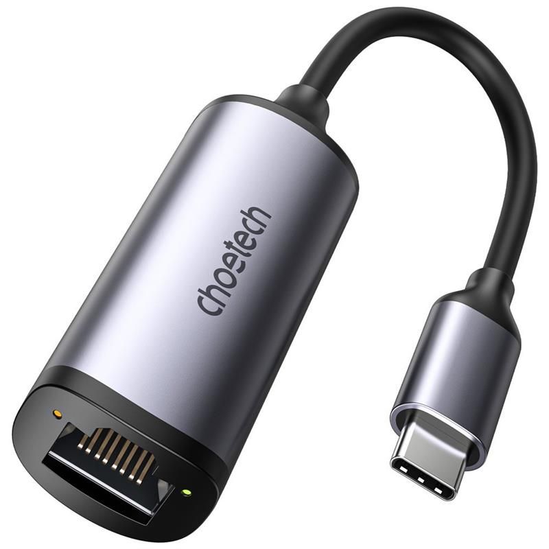 Сетевой адаптер Choetech USB-C to RJ45 2.5Gbps (HUB-R02)