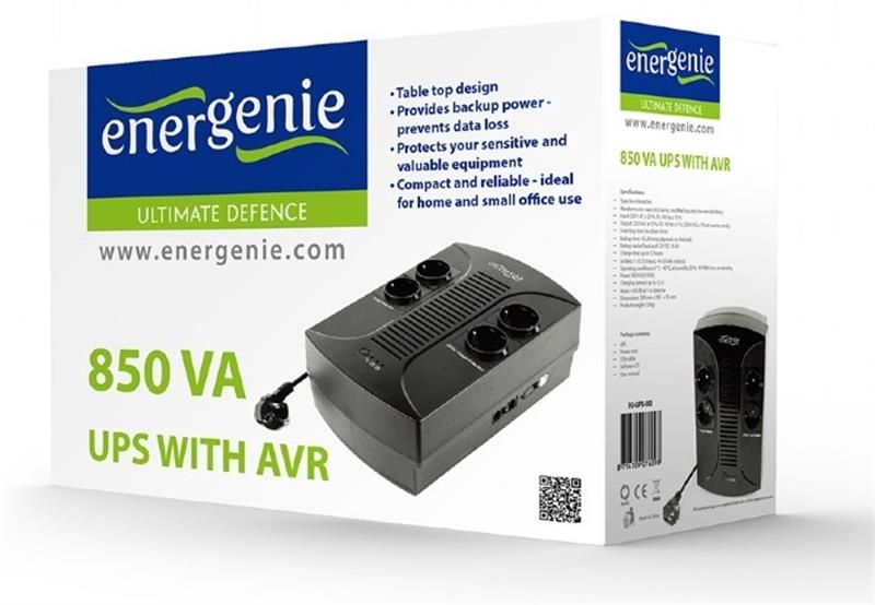 ИБП EnerGenie 850VA, Line Int., AVR, 4xSchuko, USB (EG-UPS-002)
