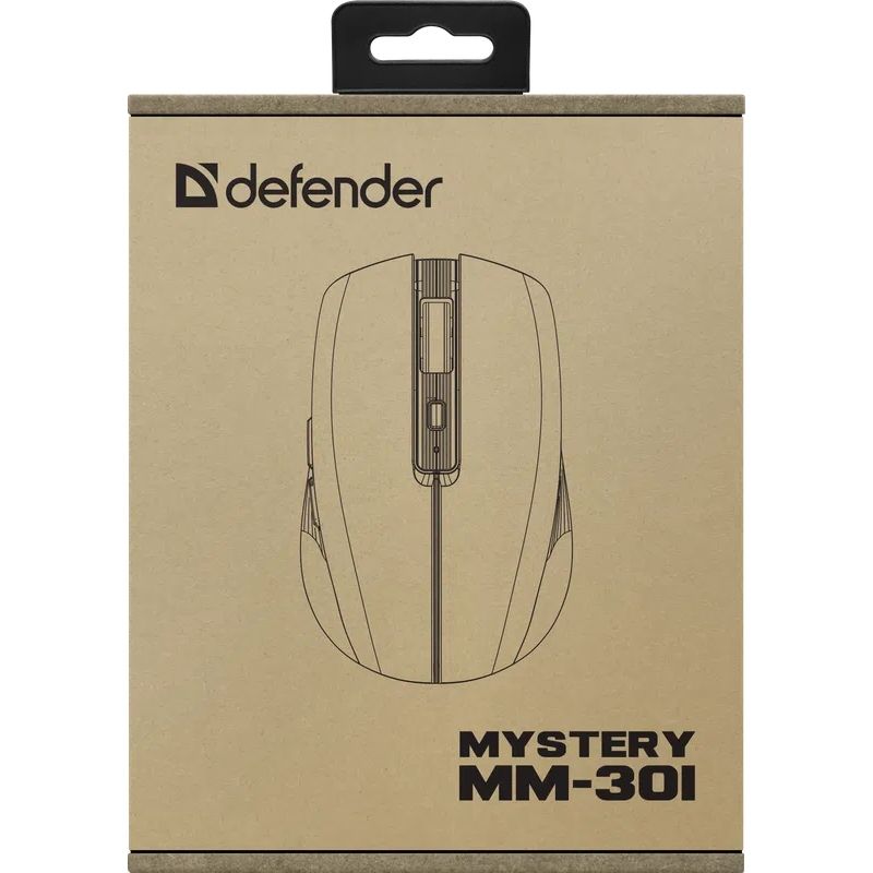 Мишка Defender Mystery MM-301, бездротова Bluetooth+2.4G, 1600 dpi., 4кн., 500mAh,  LED, фіолетова (52301)
