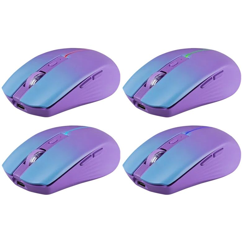 Мишка Defender Mystery MM-301, бездротова Bluetooth+2.4G, 1600 dpi., 4кн., 500mAh,  LED, фіолетова (52301)