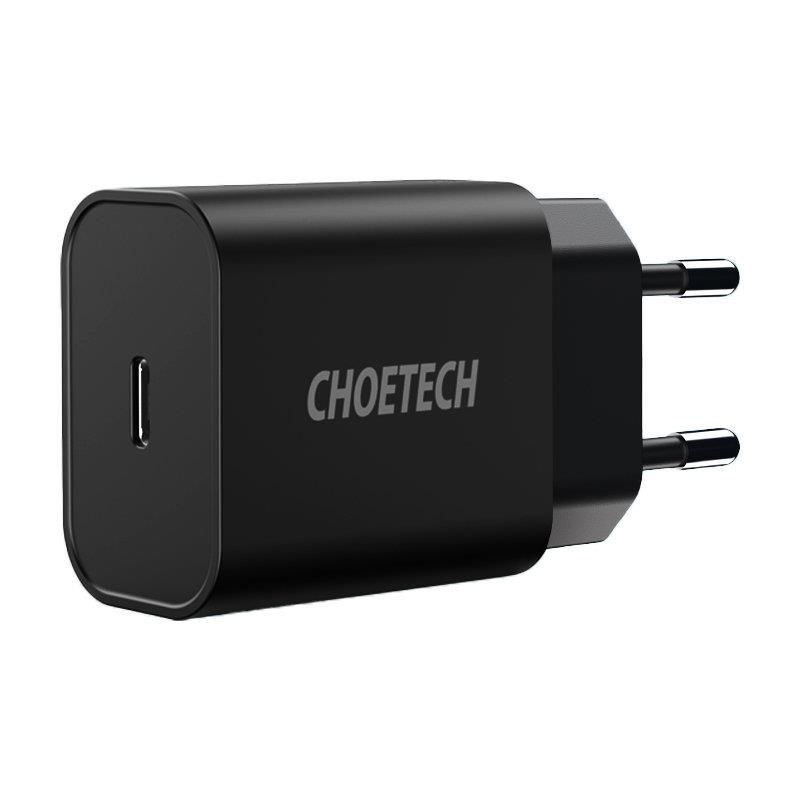 Сетевое зарядное устройство Choetech (1USBх3A) Type-C PD20W Charger Black (Q5004-EU)