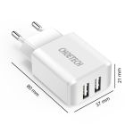 Сетевое зарядное устройство Choetech (2USBх2A) White (C0030)