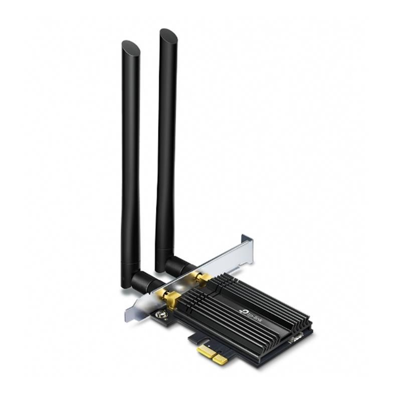 Беспроводной адаптер PCIe TP-Link ARCHER TX50E (AX3000, Wi-Fi 6, Bluetooth 5.0, WPA3, 2 внешних антенны) (ARCHER-TX50E)