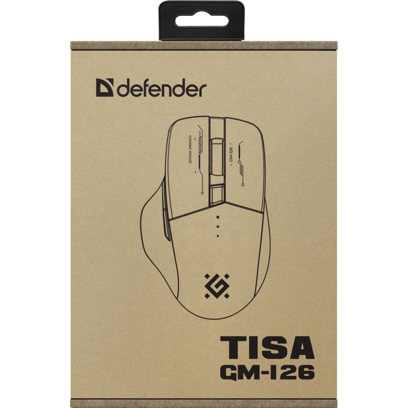 Мишка Defender Tisa GM-126, бездротова, ігрова, 1600 dpi., 7кн., 400 mAh, синьо-біла (52126)