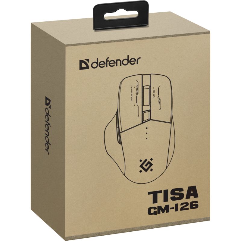 Мишка Defender Tisa GM-126, бездротова, ігрова, 1600 dpi., 7кн., 400 mAh, синьо-біла (52126)