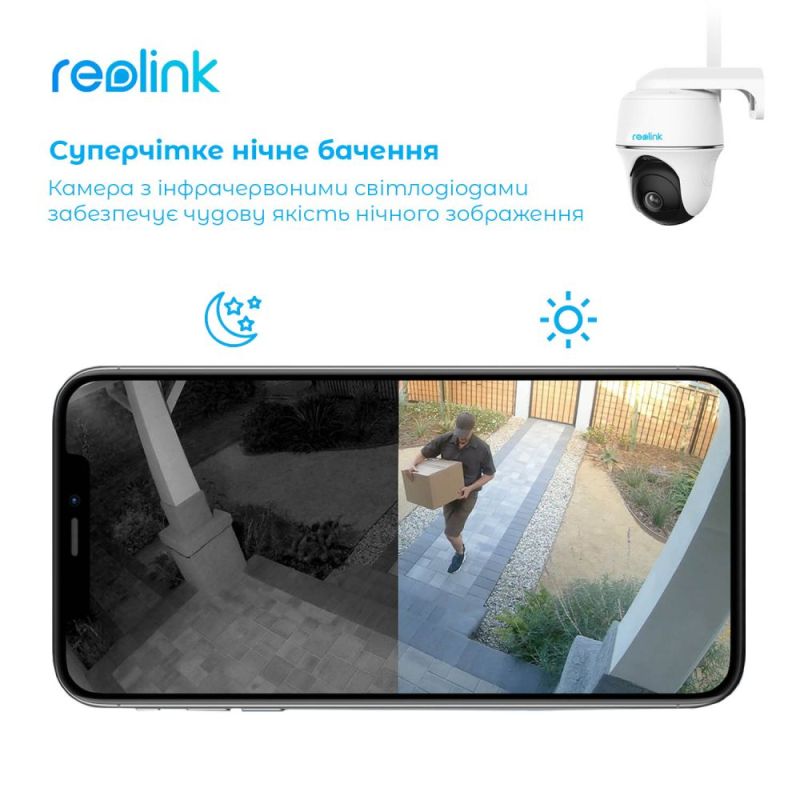 IP-камера Reolink Go PT Plus без сонячної панелі (Go PT Plus без солнечной панели)