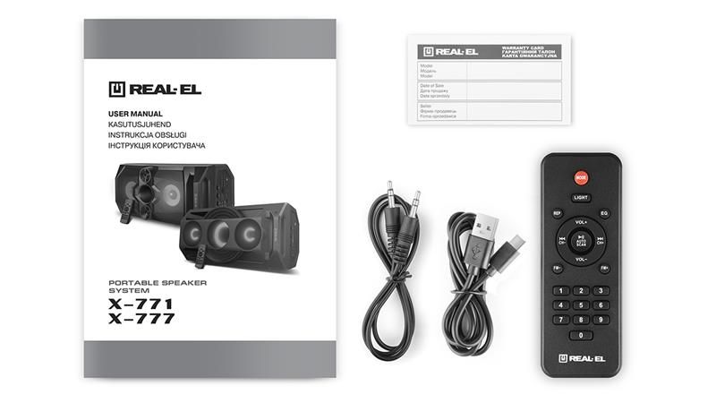 Акустична система REAL-EL X-777 Black (EL121600019)