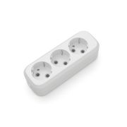 Розетковий блок Electrum 3 гнізда із заземленням (C-SM-1778)