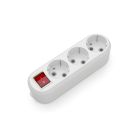 Розетковий блок Electrum 3 гнізда із заземленням та вимикачем (C-SM-1779)