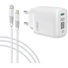 Мережевий зарядний пристрій Intaleo TCGQPD120L (1USBx3A) White + кабель Lightning (1283126510007)