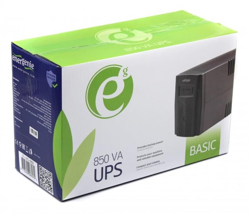 ИБП EnerGenie 850VA, Line Int., AVR, 2xSchuko (EG-UPS-B850)