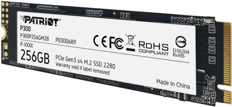 Накопитель SSD  256GB Patriot P300 M.2 2280 PCIe 3.0 x4 NVMe TLC (P300P256GM28)
