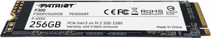 Накопитель SSD  256GB Patriot P300 M.2 2280 PCIe 3.0 x4 NVMe TLC (P300P256GM28)