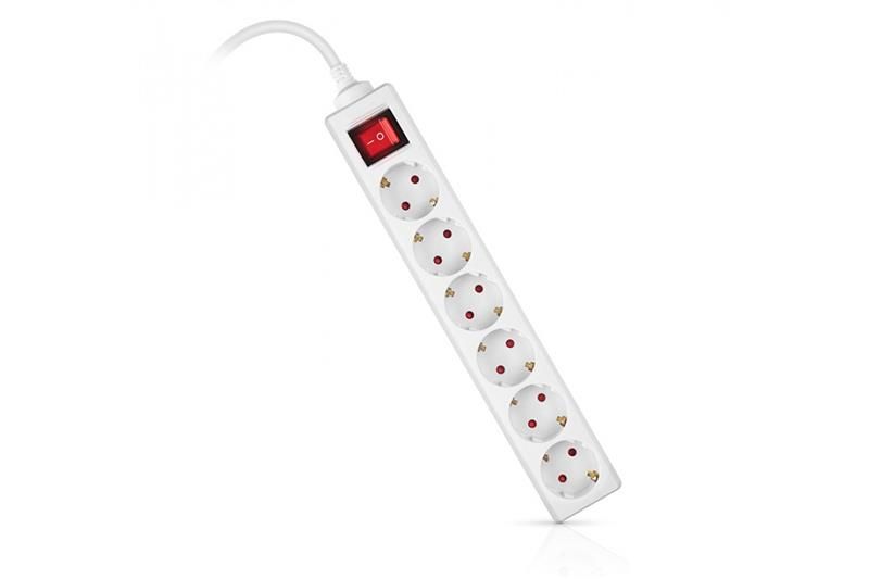 Фільтр живлення REAL-EL RS-6 Protect M 3м White (EL122300033)