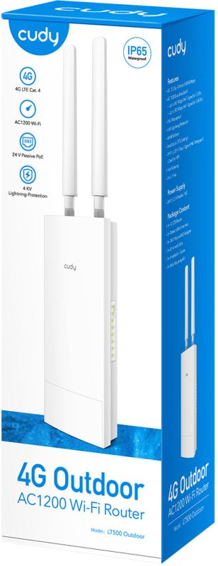 Маршрутизатор Cudy LT500 Outdoor, 4G LTE Cat 4 AC1200 Wi-Fi Router (LT500 Outdoor)