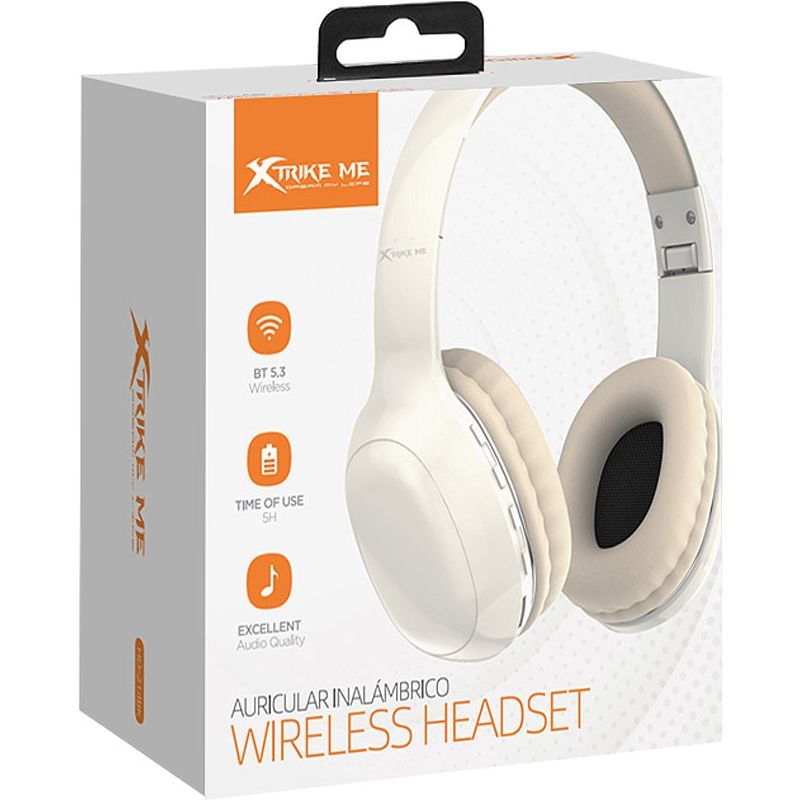 Гарнітура XTRIKE ME HD-215WH, Bluetooth 5.3, 200 мАг, White (HD-215WH)