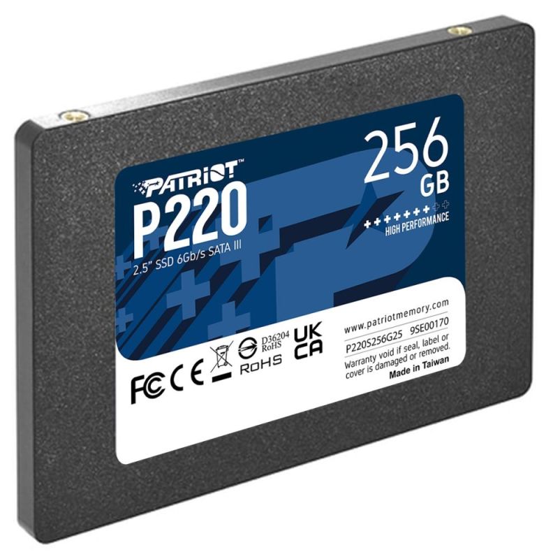 Накопитель SSD  256GB Patriot P220 2.5" SATAIII TLC (P220S256G25)