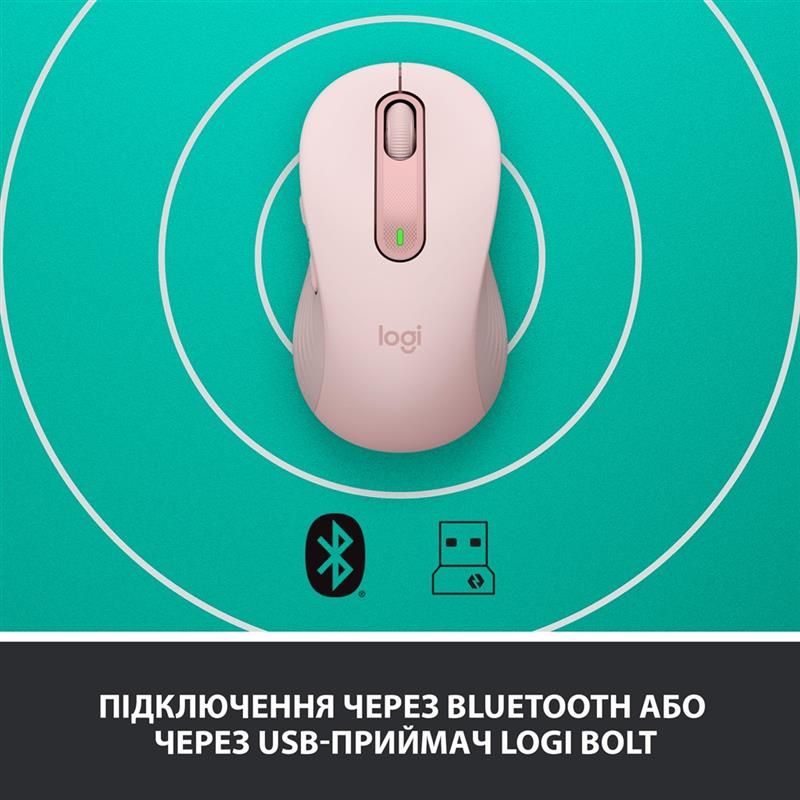 Мышь беспроводная Logitech Signature M650 L Rose (910-006237)