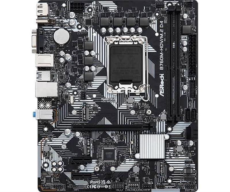 Материнська плата ASRock Socket 1700 (B760M-HDV/M.2 D4)