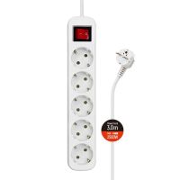 Фільтр живлення СolorWay 5 розеток, 3м, White (CW-PSEA53W)