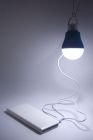 USB-світильник з LED-лампочкою Dengos, шнур ~1м, 5V, 5W, Blue (LED-BULB-5V5W-BLUE)